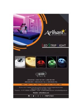 Arihant Star 60Led Decorative Strip Lights For Home Decoration 12V 2835, 8mm Size, 5 Metre Roll (Made In India)